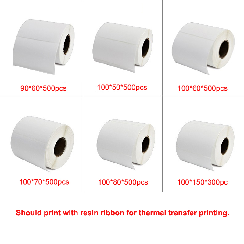 White Color Sticker Label Thermal Paper Rolls for Photo Printer