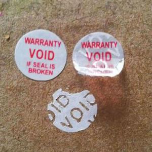 Guaranteed seal label sticker VOID invalid if damaged