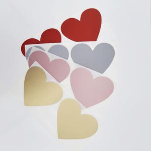 Post Card Wedding Invitation Card Scratch Off Sticker Heart Shape